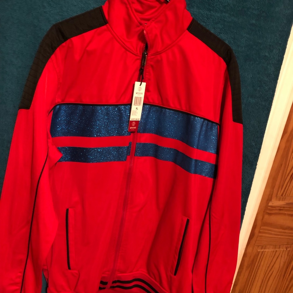 Red With Navy Blue Stripe Jacket